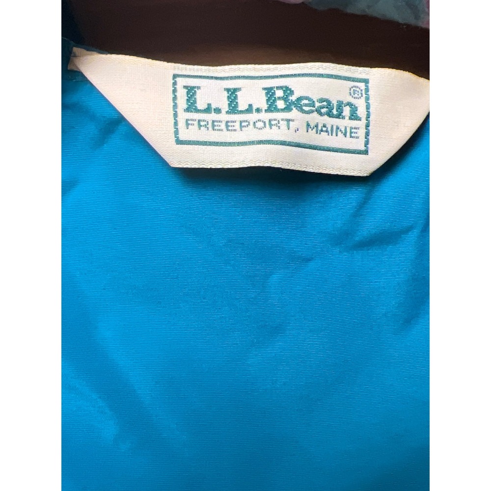 LL Bean‎ Teal Blue Pullover Anorak Jacket Hooded Lightweight Women M Vintage USA - Picture 7 of 10